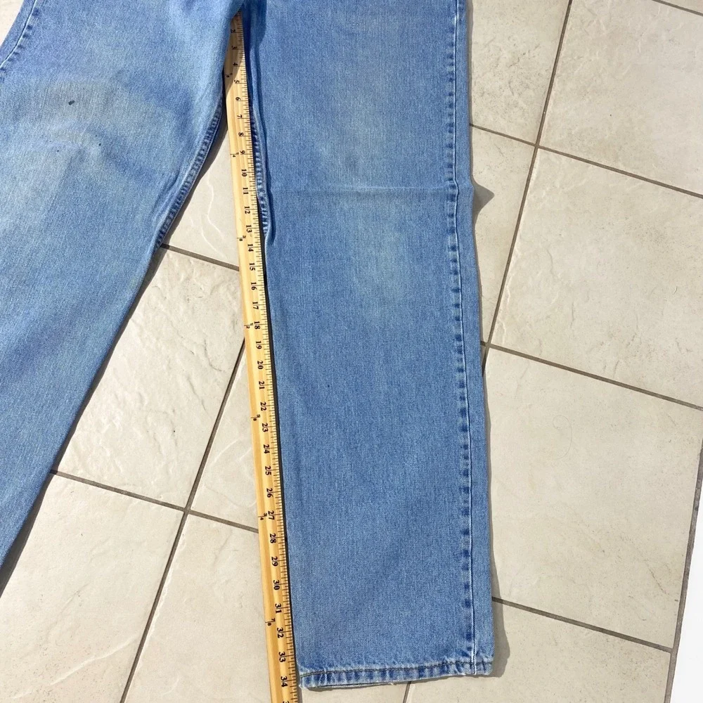 Levi Strauss 550 Mens Jeans Light Wash Straight Leg Denim Casual Pant Size 38x36